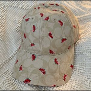 NWOT Coach Signature Watermelon Hat